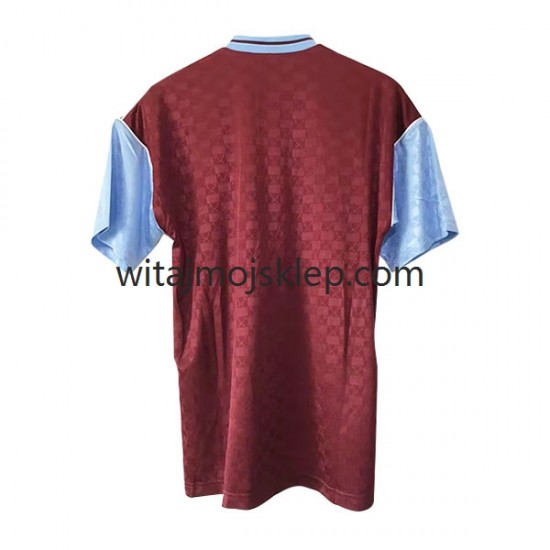 Koszulka West Ham United Retro Męska Stroje Domowe 1989-1990 Krótkie Rękawy