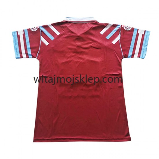 Koszulka West Ham United Retro Męska Stroje Domowe 1991-1992 Krótkie Rękawy