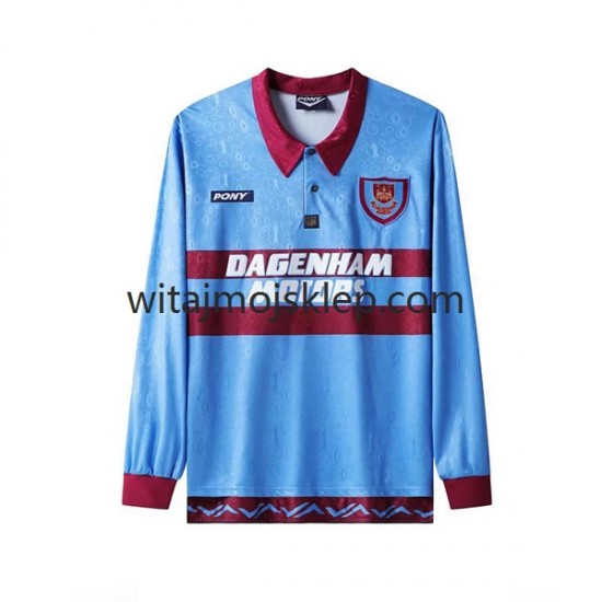 Koszulka West Ham United Retro Męska Stroje Domowe 1995-1996 Długie Rękawy