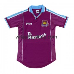 Koszulka West Ham United Retro Męska Stroje Domowe 1999-2001 Krótkie Rękawy