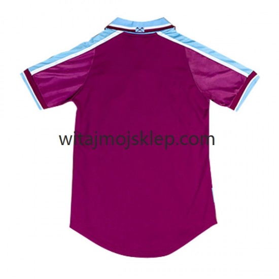 Koszulka West Ham United Retro Męska Stroje Domowe 1999-2001 Krótkie Rękawy
