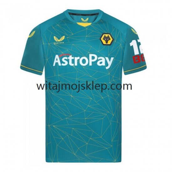 Koszulka Wolverhampton Wanderers Męska Stroje Wyjazdowe 2022-2023 Krótkie Rękawy
