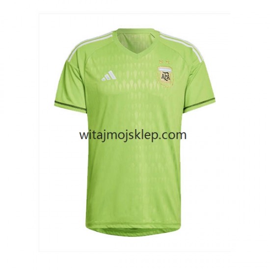 Koszulka Reprezentacja Argentyny Bramkarskie Męska Stroje Wyjazdowe World Cup 2022 Krótkie Rękawy