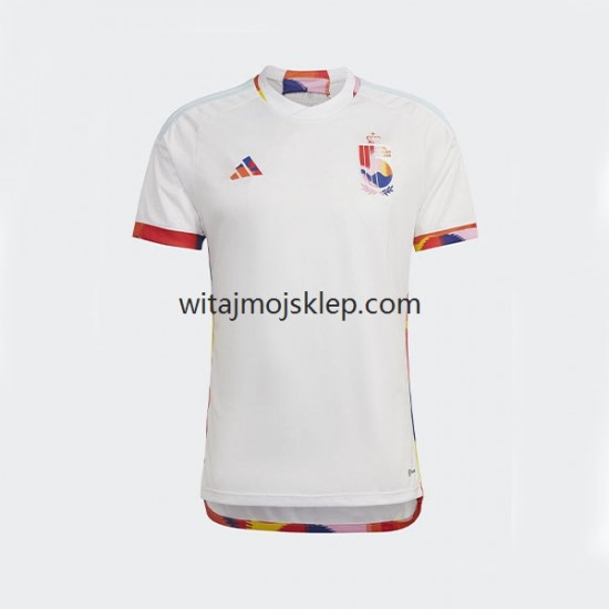 Koszulka Reprezentacja Belgii Męska Stroje Wyjazdowe World Cup 2022 Krótkie Rękawy