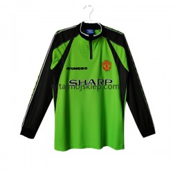 Koszulka Manchester United Bramkarskie Retro Męska Stroje Domowe 1998-1999 Długie Rękawy