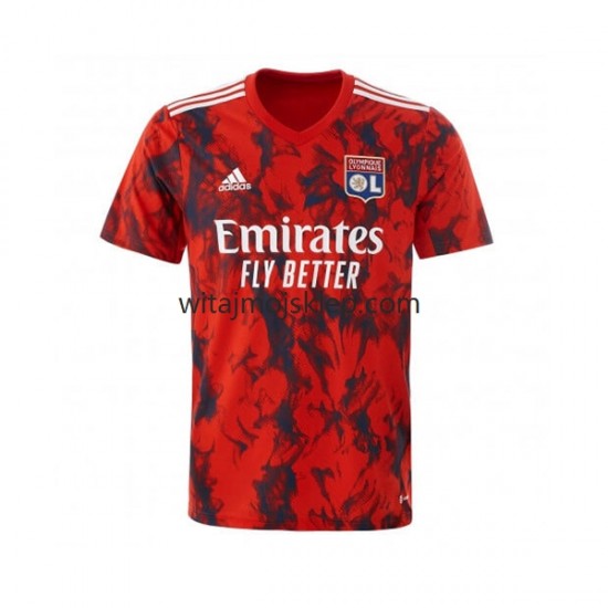 Koszulka Olympique Lyon Męska Stroje Wyjazdowe 2022-2023 Krótkie Rękawy