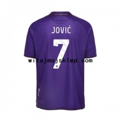 Koszulka Fiorentina Jovic 7 Męska Stroje Domowe 2022-2023 Krótkie Rękawy