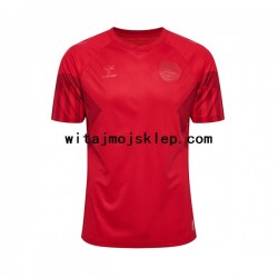 Koszulka Reprezentacja Danii Męska Stroje Domowe World Cup 2022 Krótkie Rękawy