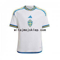 Koszulka Reprezentacja Szwecji Męska Stroje Wyjazdowe 2022 Krótkie Rękawy