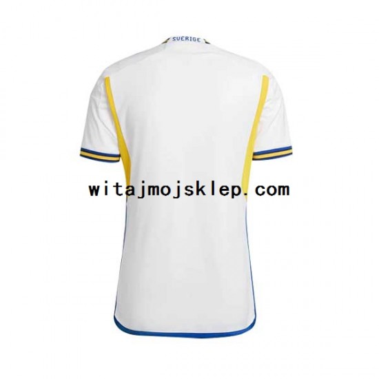Koszulka Reprezentacja Szwecji Męska Stroje Wyjazdowe 2022 Krótkie Rękawy