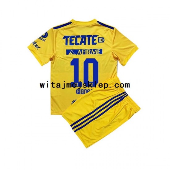 Koszulka Tigres UANL André-Pierre Gignac 10 Dziecięca Stroje Domowe 2022-2023 Krótkie Rękawy