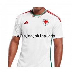 Koszulka Reprezentacja Walii Męska Stroje Wyjazdowe World Cup 2022 Krótkie Rękawy