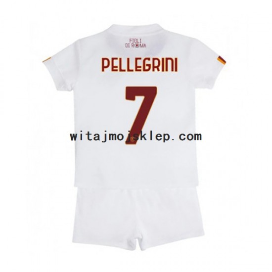 Koszulka AS Roma Lorenzo Pellegrini 7 Dziecięca Stroje Wyjazdowe 2022-2023 Krótkie Rękawy