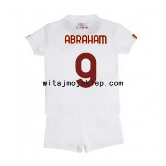 Koszulka AS Roma Tammy Abraham 9 Dziecięca Stroje Wyjazdowe 2022-2023 Krótkie Rękawy