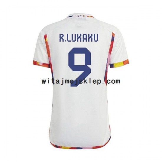 Koszulka Reprezentacja Belgii Lukaku 9 Męska Stroje Wyjazdowe World Cup 2022 Krótkie Rękawy