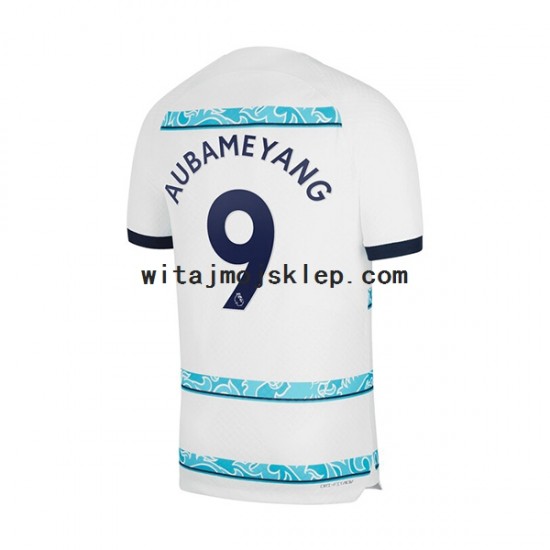 Koszulka Chelsea Aubameyang 9 Męska Stroje Wyjazdowe 2022-2023 Krótkie Rękawy