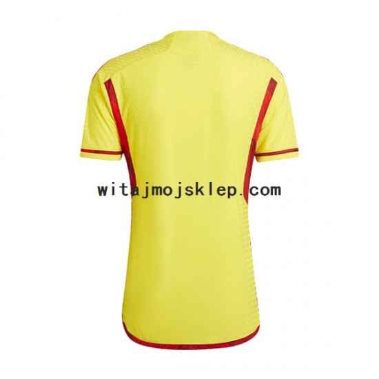 Koszulka Męska Stroje Domowe 2022-2023 Krótkie Rękawy Reprezentacja Kolumbii