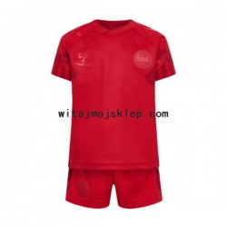 Koszulka Reprezentacja Danii Dziecięca Stroje Domowe World Cup 2022 Krótkie Rękawy