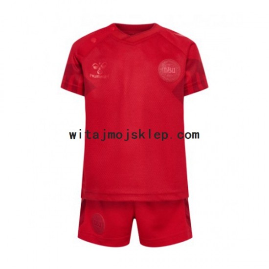 Koszulka Reprezentacja Danii Dziecięca Stroje Domowe World Cup 2022 Krótkie Rękawy