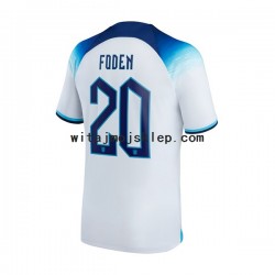 Koszulka Reprezentacja Anglii Foden 20 Męska Stroje Domowe World Cup 2022 Krótkie Rękawy