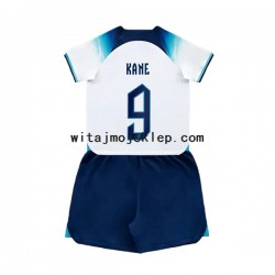 Koszulka Reprezentacja Anglii Kane 9 Dziecięca Stroje Domowe World Cup 2022 Krótkie Rękawy