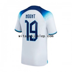 Koszulka Reprezentacja Anglii Mount 19 Męska Stroje Domowe World Cup 2022 Krótkie Rękawy