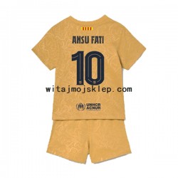 Koszulka FC Barcelona Ansu Fat 10 Dziecięca Stroje Wyjazdowe 2022-2023 Krótkie Rękawy