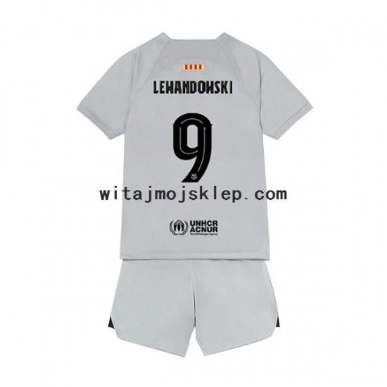 Koszulka FC Barcelona Lewandowski 9 Dziecięca Trzeci Strój 2022-2023 Krótkie Rękawy