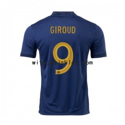 Koszulka Reprezentacja Francji Olivier Giroud 9 Męska Stroje Domowe World Cup 2022 Krótkie Rękawy