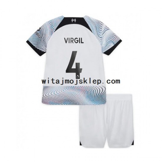 Koszulka Liverpool Virgil van Dijk Dziecięca Stroje Wyjazdowe 2022-2023 Krótkie Rękawy