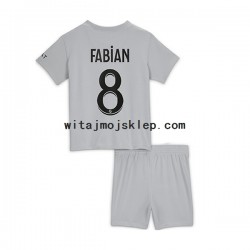 Koszulka Paris Saint-Germain Fabian 8 Dziecięca Stroje Wyjazdowe 2022-2023 Krótkie Rękawy