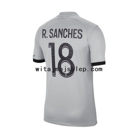 Koszulka Paris Saint-Germain R.Sanches 18 Męska Stroje Wyjazdowe 2022-2023 Krótkie Rękawy