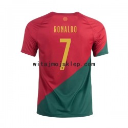 Koszulka Reprezentacja Portugalii Ronaldo 7 Męska Stroje Domowe World Cup 2022 Krótkie Rękawy
