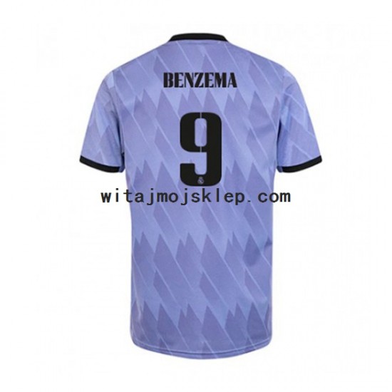 Koszulka Real Madryt Karim Benzema 9 Męska Stroje Wyjazdowe 2022-2023 Krótkie Rękawy