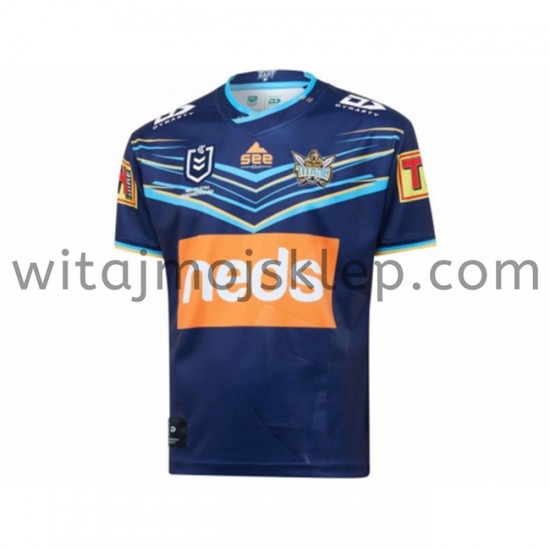 Koszulka Gold Coast Titans Rugby Stroje Domowe 2020 Krótkie Rękawy
