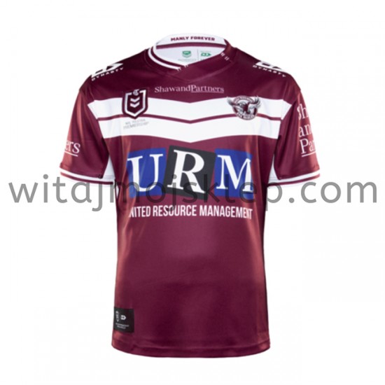 Koszulka Manly Warringah Sea Eagles Rugby Stroje Domowe 2021 Krótkie Rękawy