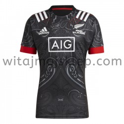 Koszulka Reprezentacja Nowej Zelandii w Rugby Maori Stroje Domowe 2020-2021 Krótkie Rękawy