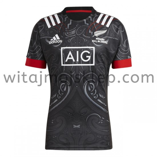 Koszulka Reprezentacja Nowej Zelandii w Rugby Maori Stroje Domowe 2020-2021 Krótkie Rękawy