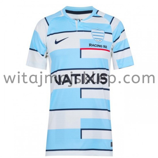 Koszulka Racing 92 Rugby Stroje Domowe 2021-2022 Krótkie Rękawy