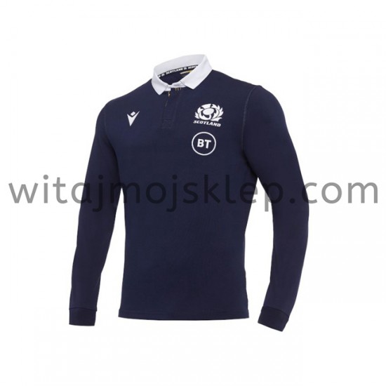 Koszulka Reprezentacja Szkocji w Rugby Stroje Domowe 2020-2021 Długie Rękawy