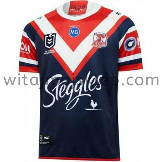 Koszulka Sydney Roosters Rugby Stroje Domowe 2020 Krótkie Rękawy