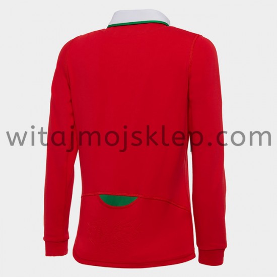 Koszulka Reprezentacja Walii w Rugby Classic Stroje Domowe 2020-2021 Długie Rękawy