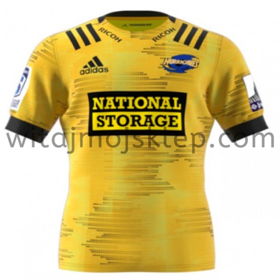 Koszulka Wellington Hurricanes Rugby Stroje Domowe 2020 Krótkie Rękawy