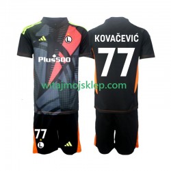 Koszulka Legia Warsaw Kovacevic 77 Bramkarskie Dziecięca Stroje Domowe 2024-2025 Krótkie Rękawy