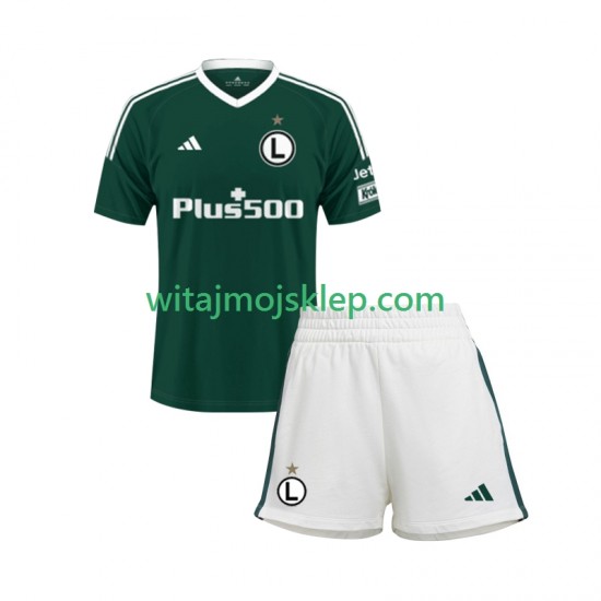 Koszulka Legia Warsaw Dziecięca Stroje Wyjazdowe 2024-2025 Krótkie Rękawy
